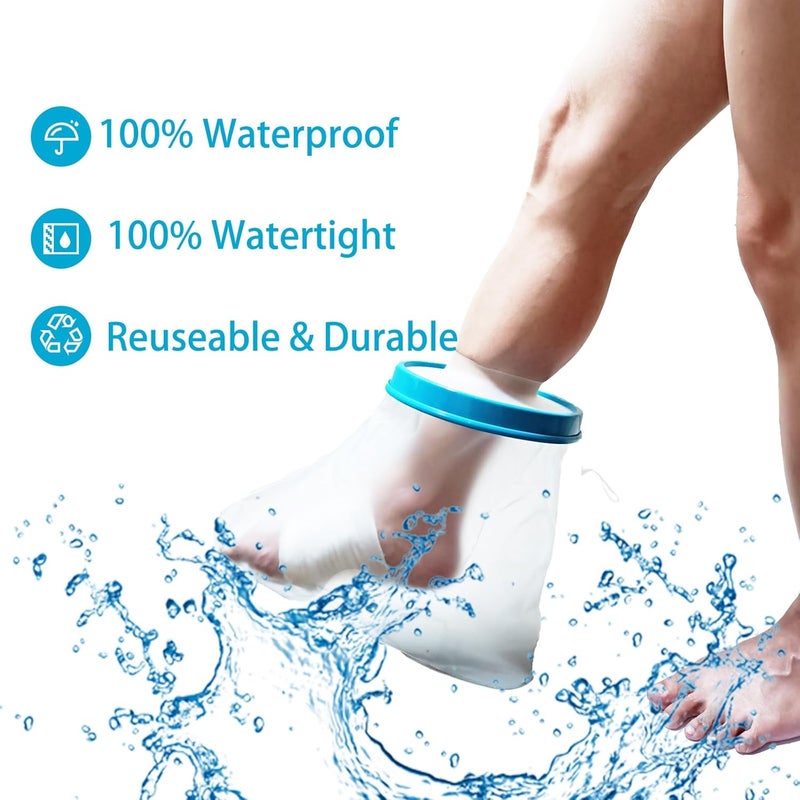 Tideshake Waterproof Foot Cast Cover for Showering, Reusable Adult Foot Cast Protector, Cast Covers for Ankle Shower after Surgery, Watertight Cast Bag for Burns - Image 4